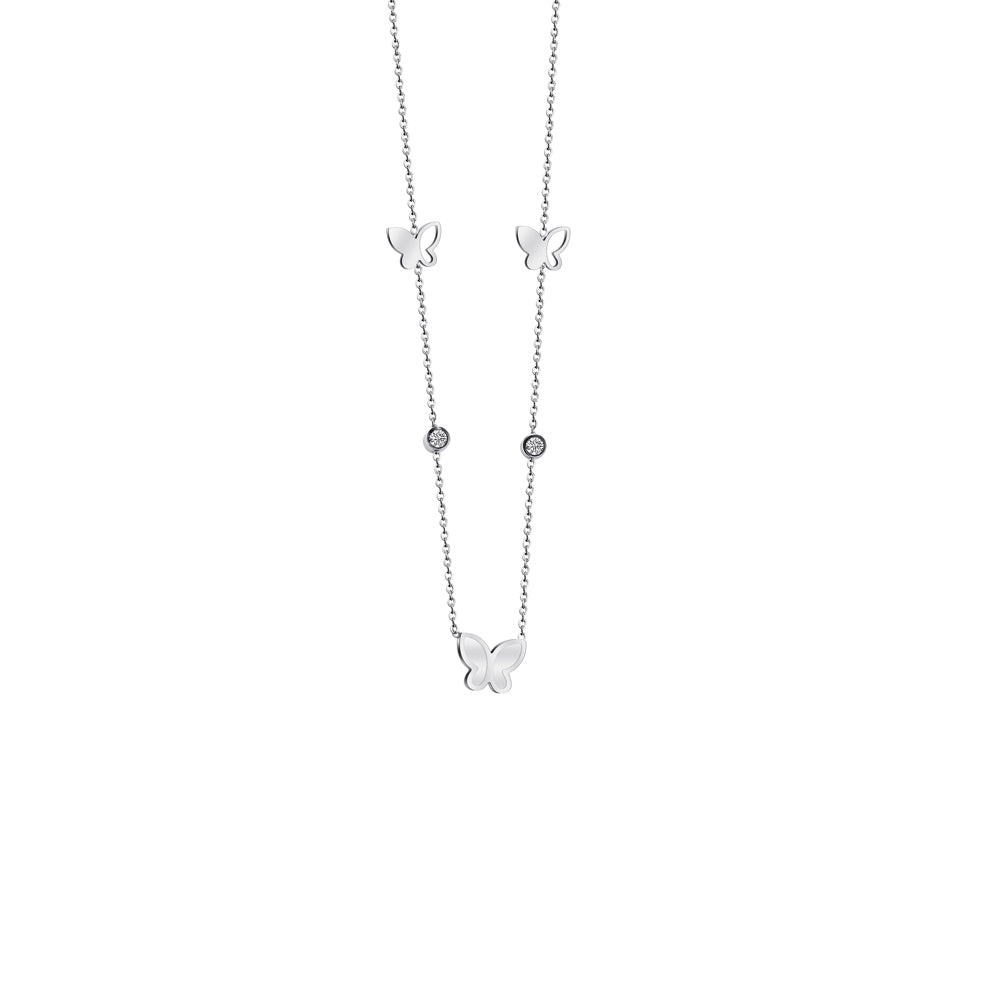 Butterfly Pearl Tassel Necklace