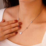Butterfly Pearl Tassel Necklace