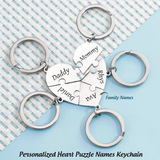 Mother's Day Gift Personalized Heart Puzzle Name Necklace