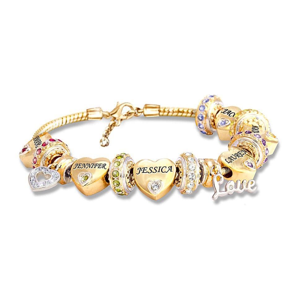 Mother's Day Gift Forever In A Mother's Heart Personalized Birthstone Bracelet