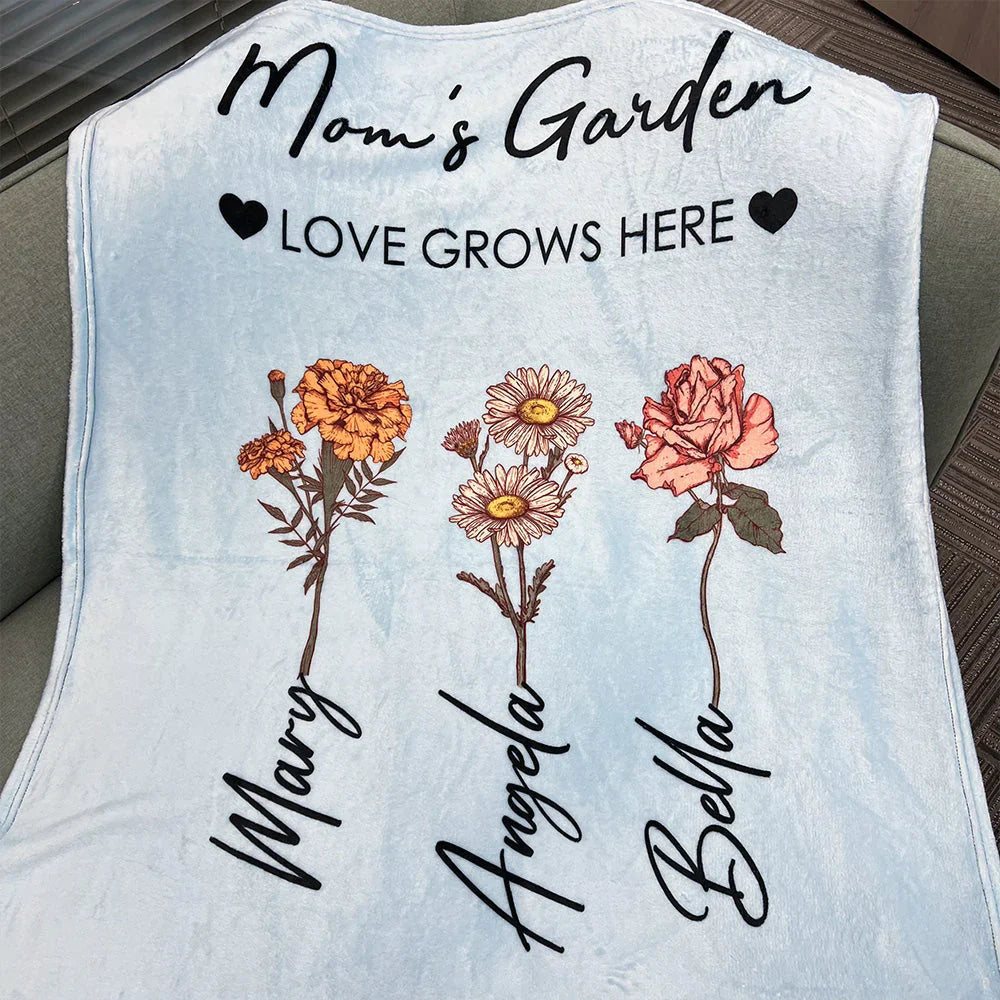 🌹Mama's Garden is Her Children Customized Blanket