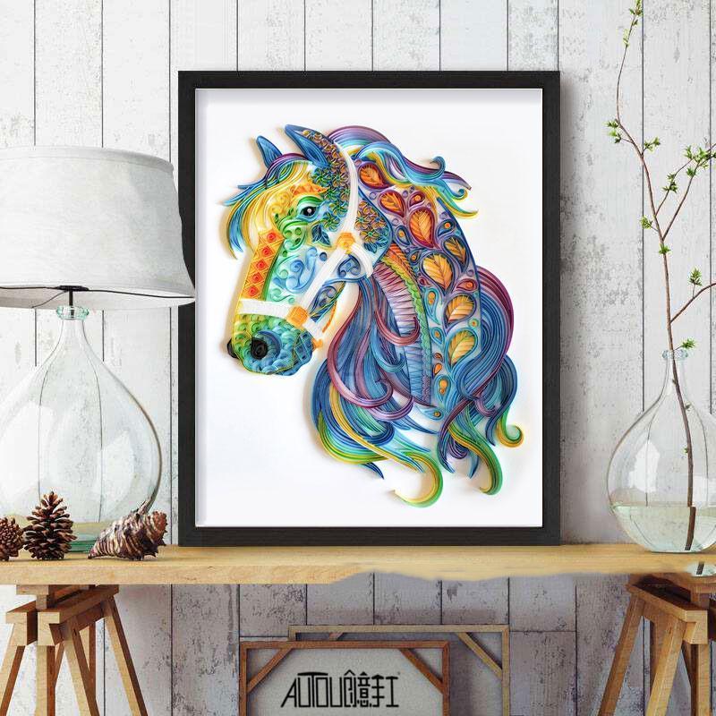 Paper Filigree painting Kit - Horse