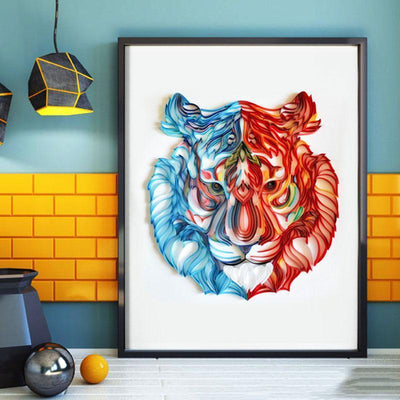 Paper Filigree painting Kit - Tiger