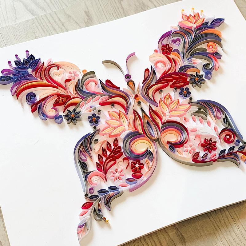 Paper Filigree painting Kit - Butterfly