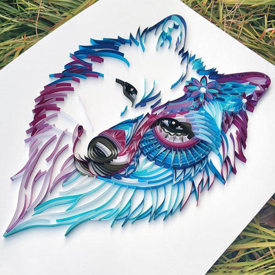 Paper Filigree painting Kit - Wolf
