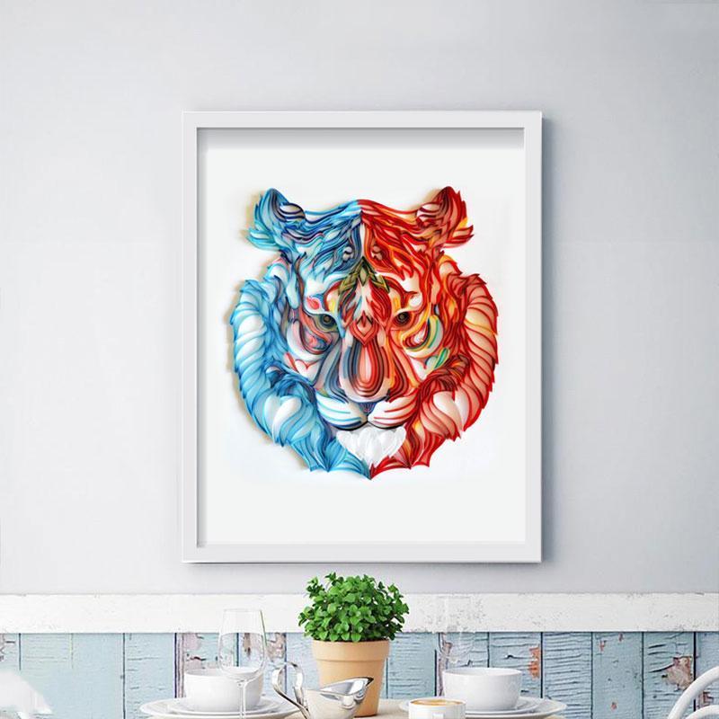 Paper Filigree painting Kit - Tiger