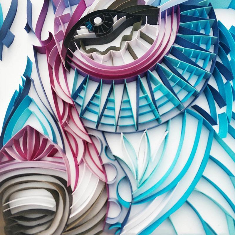 Paper Filigree painting Kit - Wolf