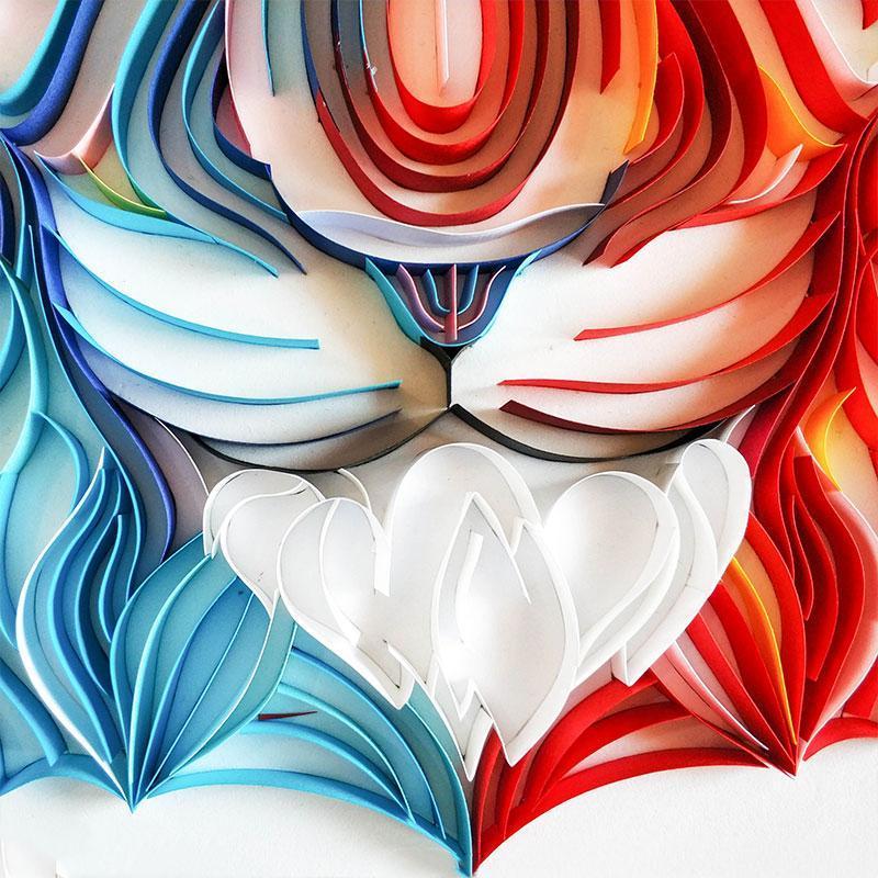 Paper Filigree painting Kit - Tiger