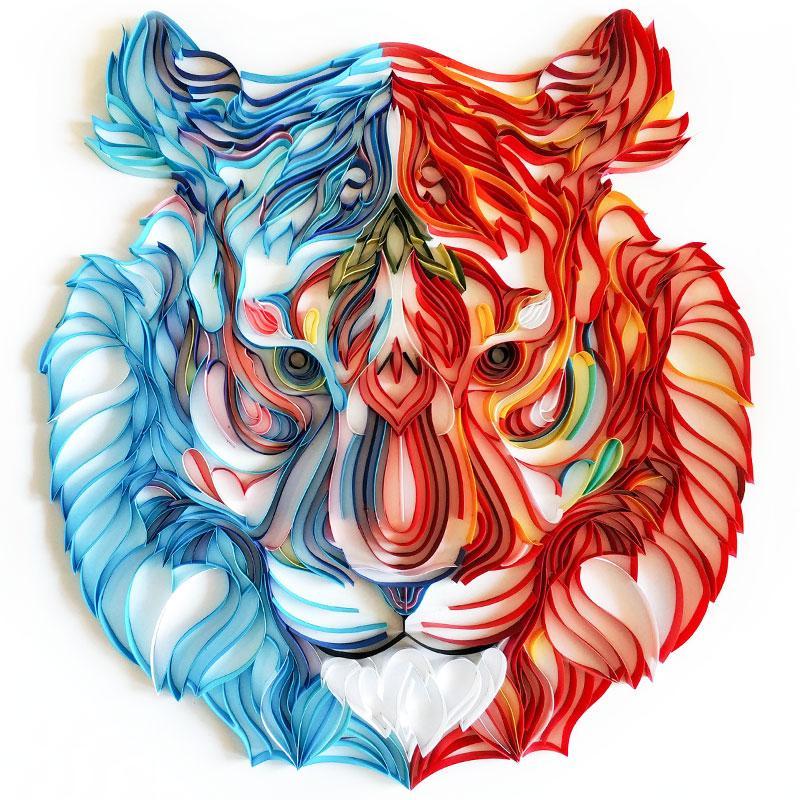 Paper Filigree painting Kit - Tiger