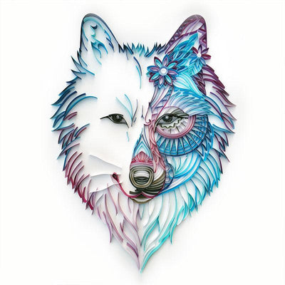 Paper Filigree painting Kit - Wolf