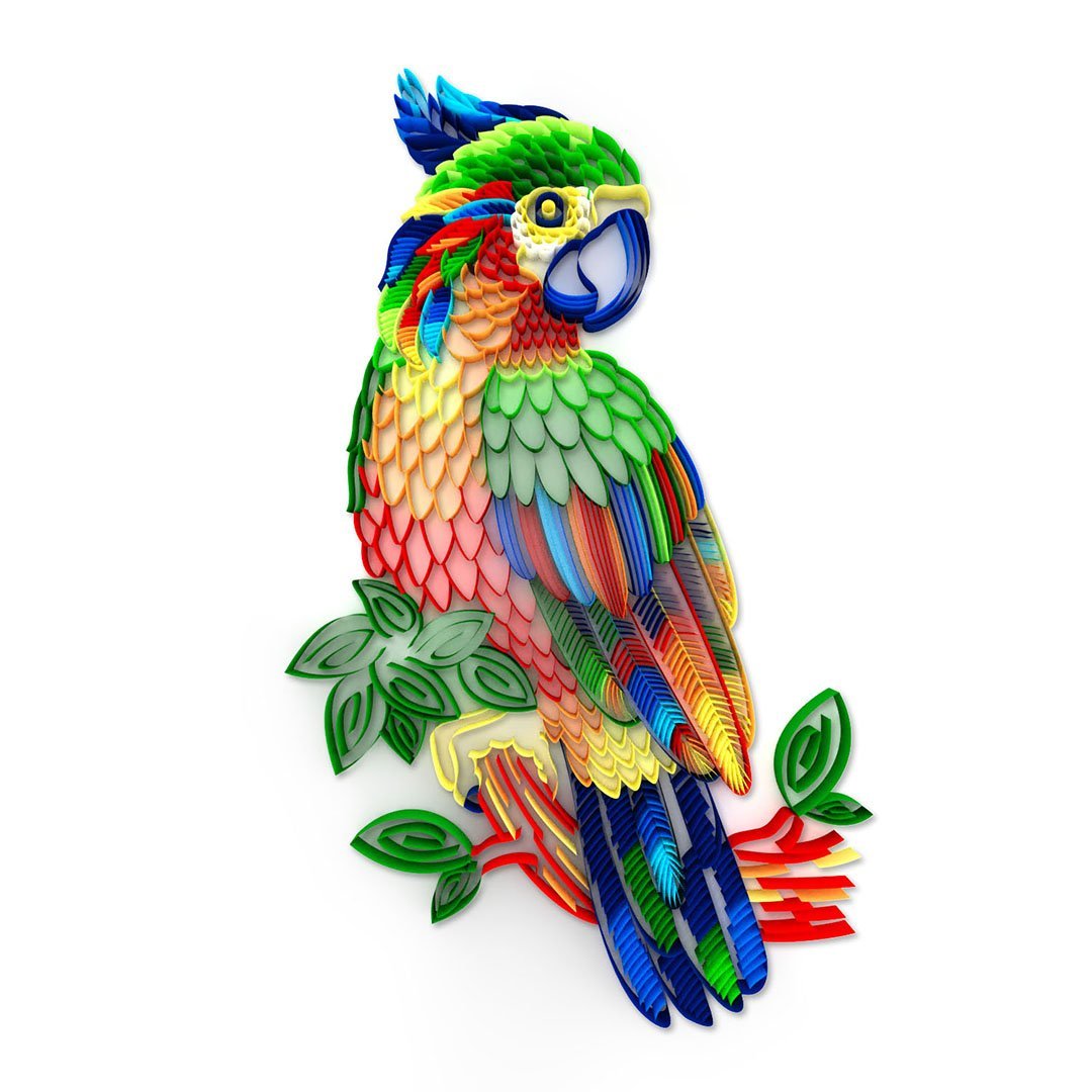 Paper Filigree Painting Kit - Parrot