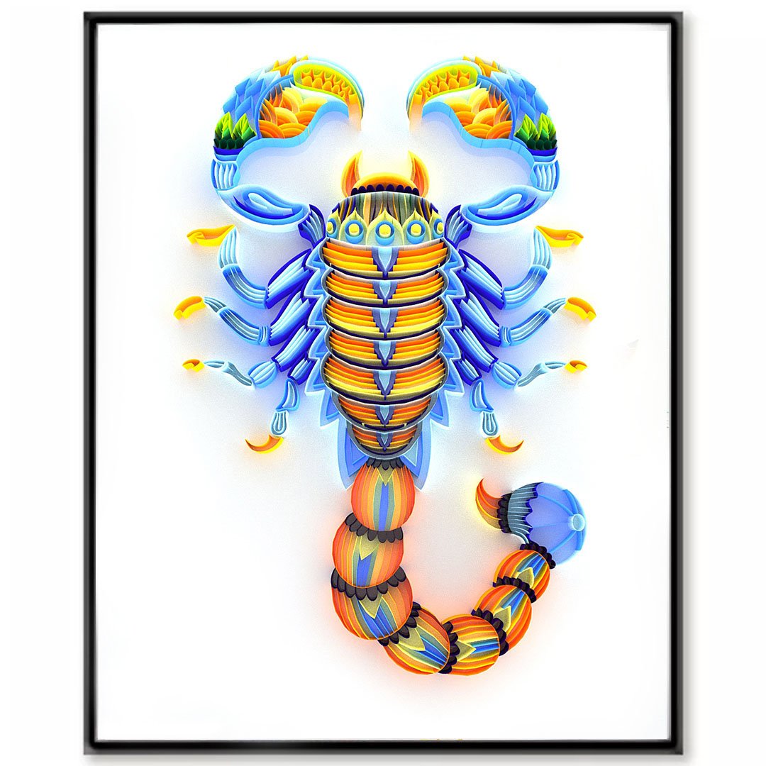 Paper Filigree painting Kit - Scorpion