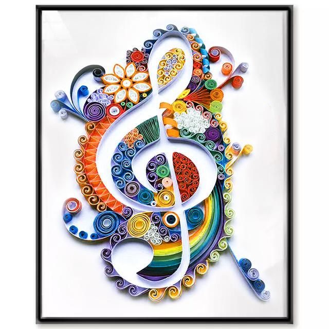 Paper Filigree painting Kit - Musical Note