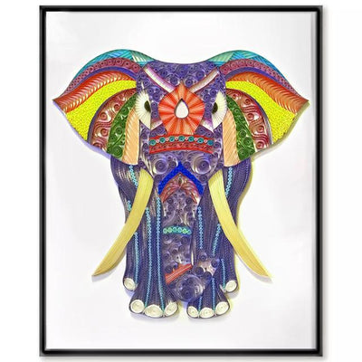 Paper Filigree painting Kit- Elephant