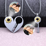 Mother's Day Gift Love + Key Anniversary Couple Necklace