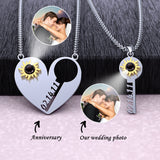 Mother's Day Gift Love + Key Anniversary Couple Necklace