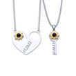 Mother's Day Gift Love + Key Anniversary Couple Necklace