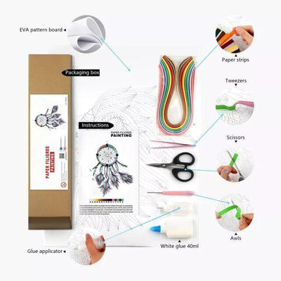Paper Filigree painting Kit - Dreamcatcher