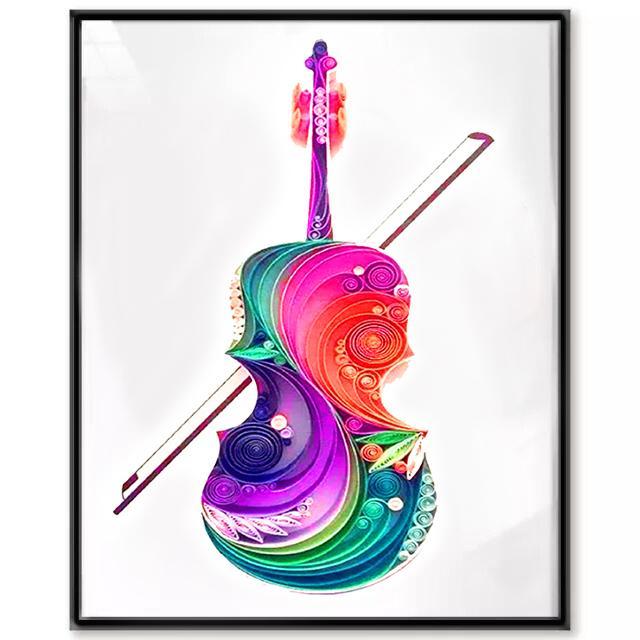 Paper Filigree painting Kit- Violin