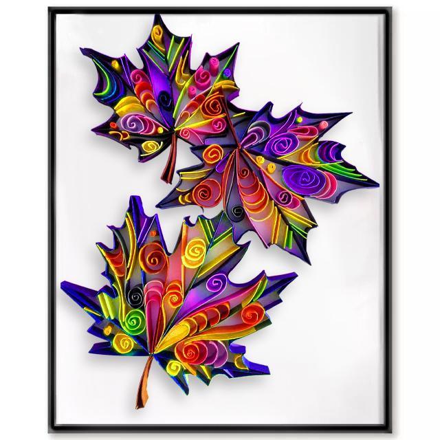 Paper Filigree painting Kit- Maple Leaf