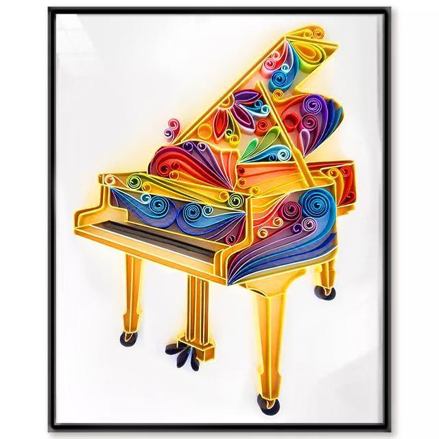 Paper Filigree painting Kit- Piano