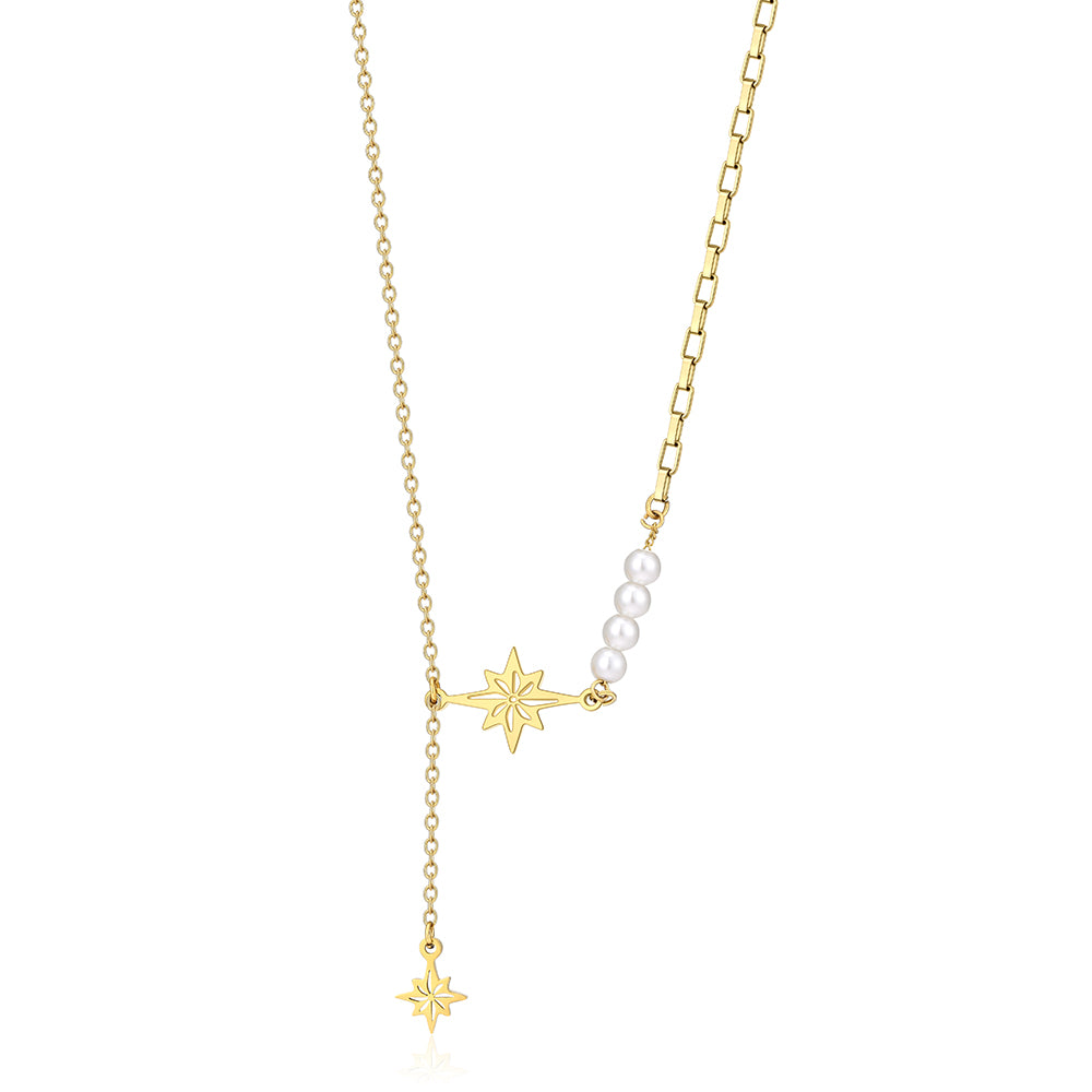 Mother's Day Gift Eight-pointed star tassel pendant necklace