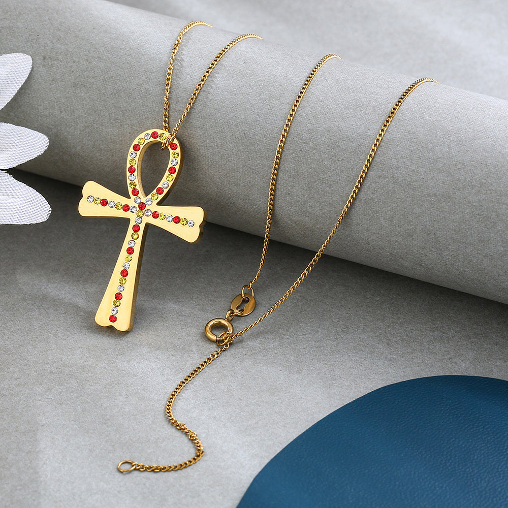 Mother's Day Gift Gold Ankh Charm Necklace