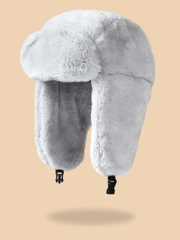 Solid Fluffy Trapper Hat