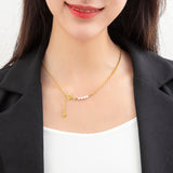Mother's Day Gift Eight-pointed star tassel pendant necklace