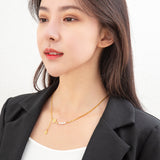 Mother's Day Gift Eight-pointed star tassel pendant necklace