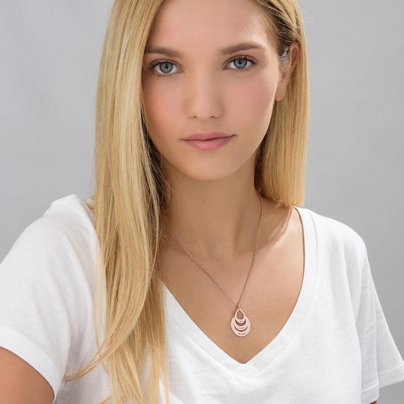 Christmas Gift ’Engraved Drop Shaped Family Necklace