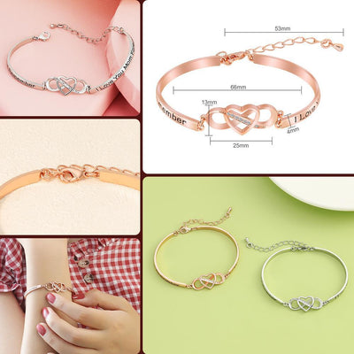 Mother's Day Gift Infinite love bracelet for Mom-Crystal inlaid-Real stock+ships out in 48 hours