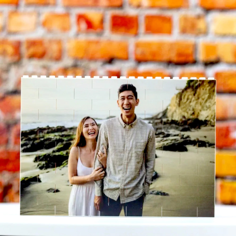 Personalised Small Building Brick Photo Block Christmas Gifts
