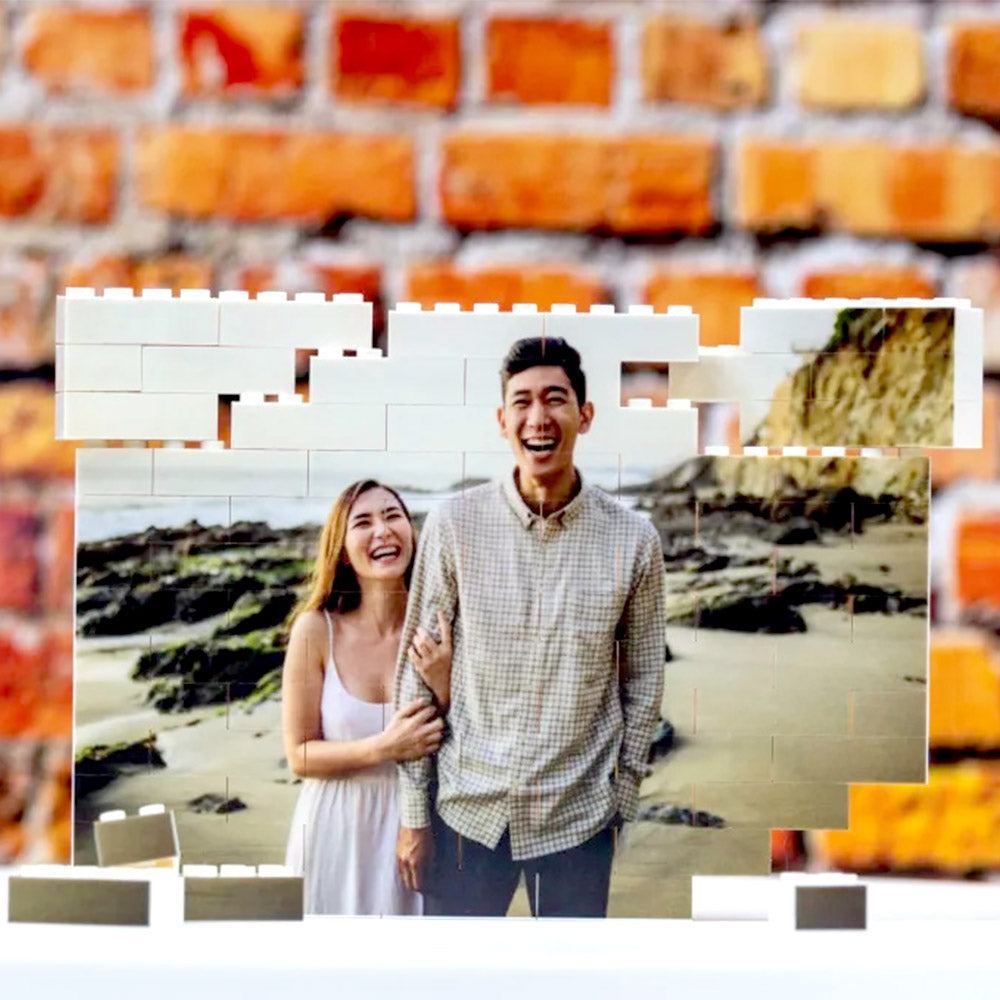 Birthday Gifts Personalised Building Brick Photo Block Frame