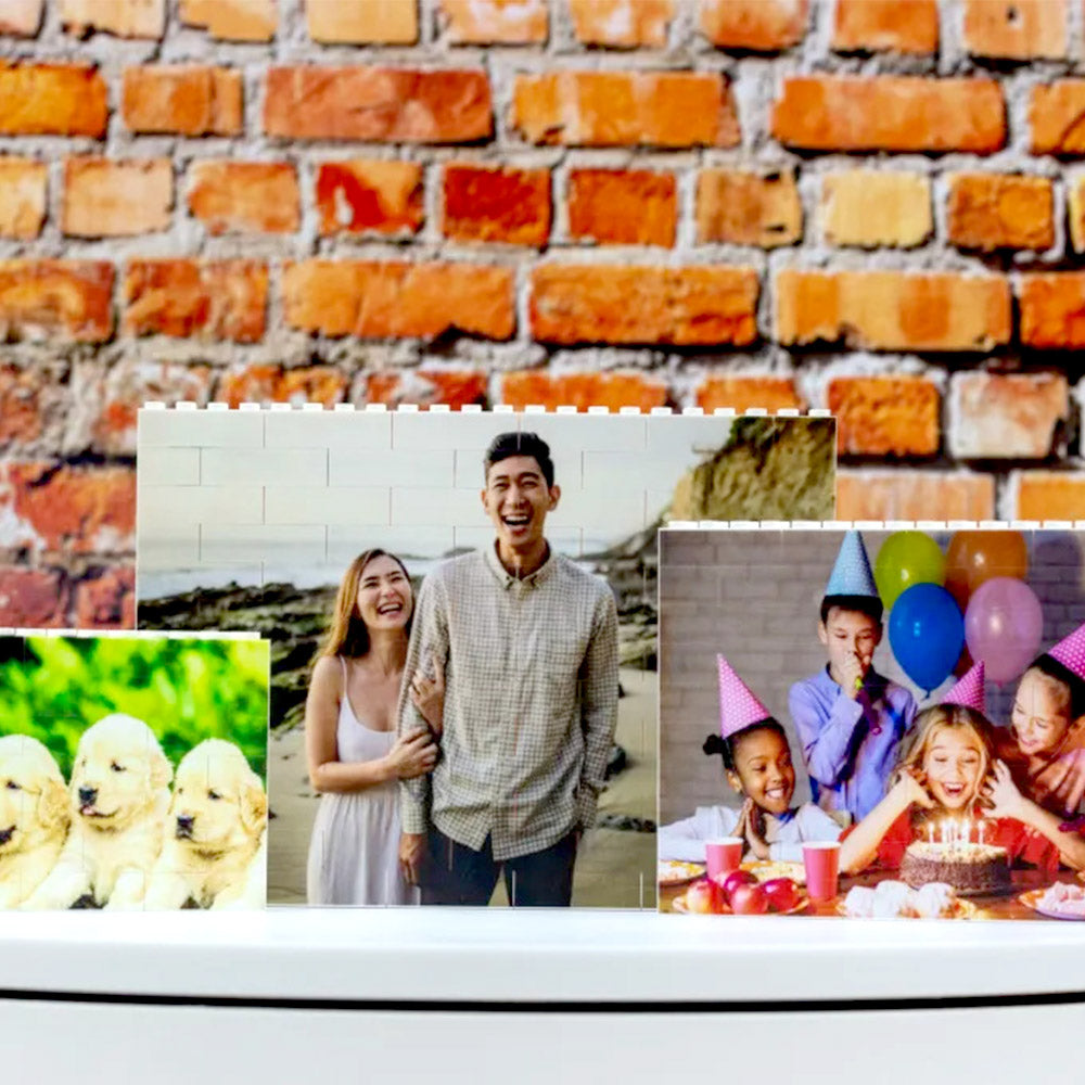 Personalised Small Building Brick Photo Block Christmas Gifts