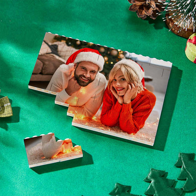 Personalised Small Building Brick Photo Block Christmas Gifts