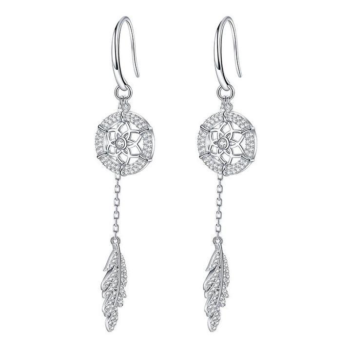 Mother's Day Gift "Dreamcatcher" Crystal Halo Round Cut Necklace