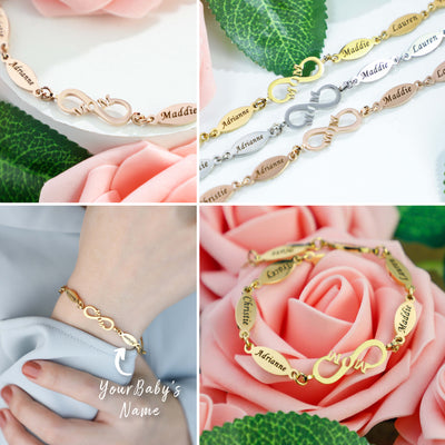 Mother's Day GIft! Mom Eternity Bracelet with Family Names