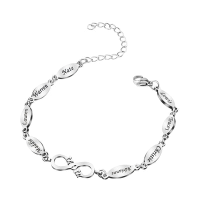 Mother's Day GIft! Mom Eternity Bracelet with Family Names