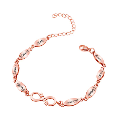 Mother's Day GIft! Mom Eternity Bracelet with Family Names