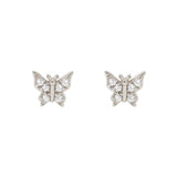 Small Butterfly Gem Earrings For Women