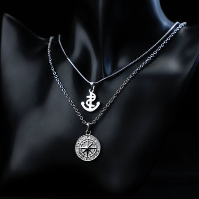 CHRISTMAS GIFT WOMENS COMPASS PENDANT NECKLACE