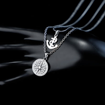 CHRISTMAS GIFT WOMENS COMPASS PENDANT NECKLACE