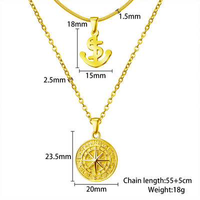 CHRISTMAS GIFT WOMENS COMPASS PENDANT NECKLACE