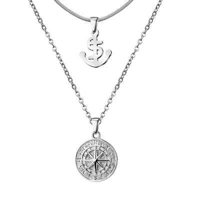 CHRISTMAS GIFT WOMENS COMPASS PENDANT NECKLACE