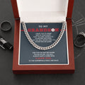 Cuban Link Necklace - To My Grandson, Achieve Anything, Home Base - Athlete's Gift Shop